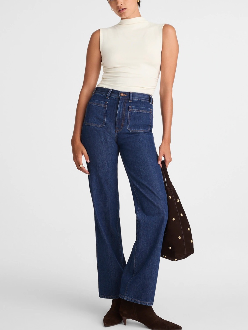 Madewell Ruched Mockneck Tank - Picture 5 of 10